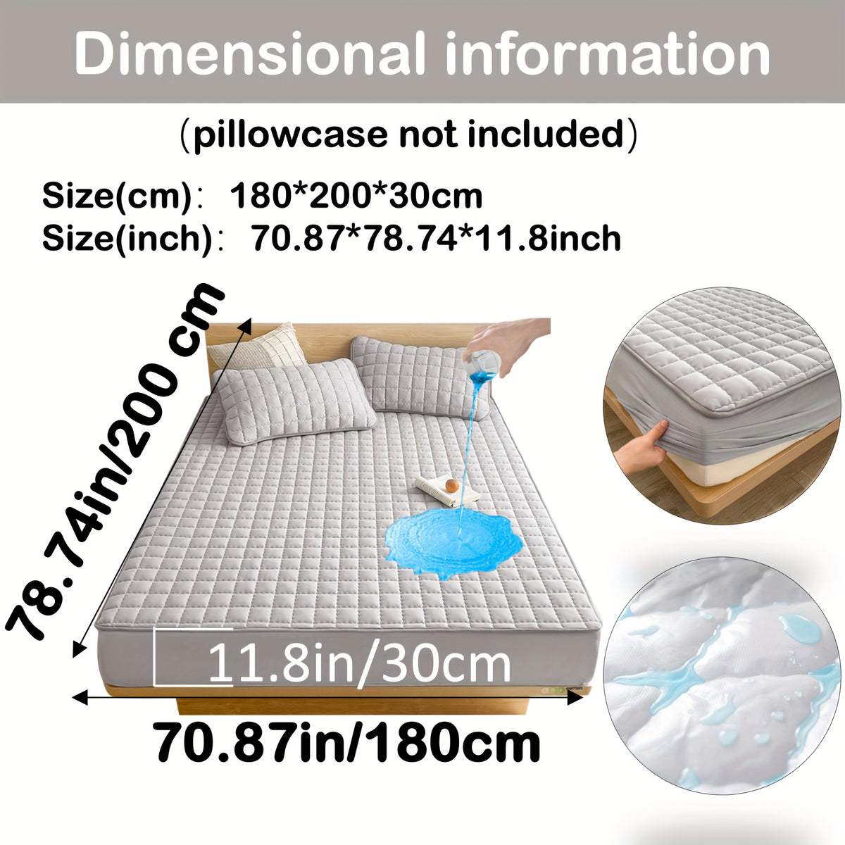 Protège-Matelas Matelassé Imperméable Grand Bonnet