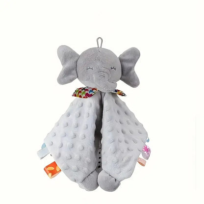 Doudou Souris Rose pour Bébé – Peluche Douce et Réconfortante avec Étiquettes Sensorielle