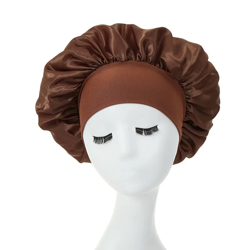 Bonnet Satin de Nuit Anti-Frisottis – Protection Cheveux Bouclés, Lisses ou Crépus – Large Bandeau Confortable – Plusieurs Coloris