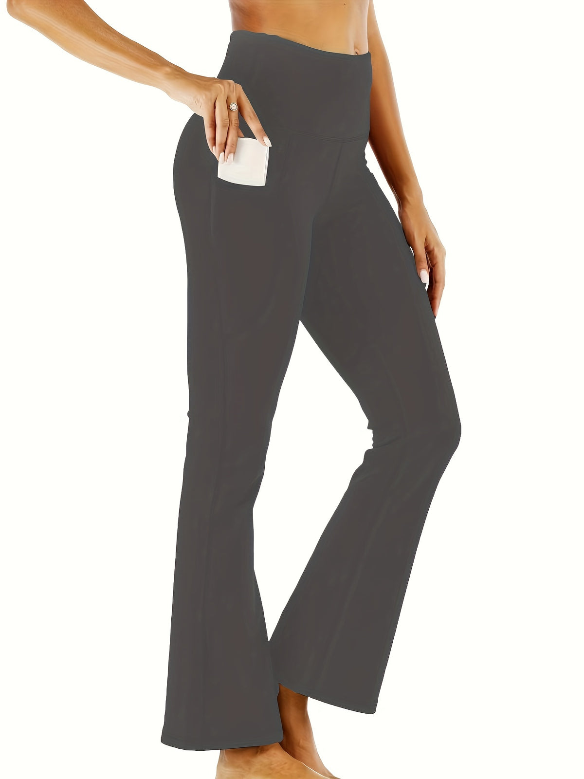 Pantalon évasé pour femme avec poches
