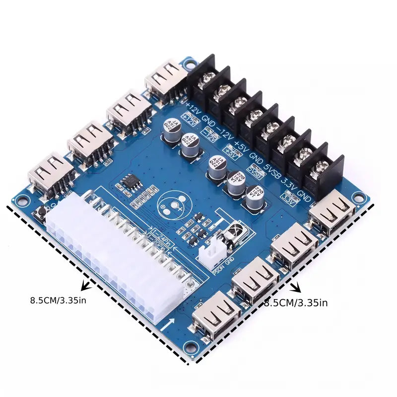 Carte d’Alimentation USB 12V – Hub 10 Ports avec Dissipateur pour PC & Projets Électroniques
