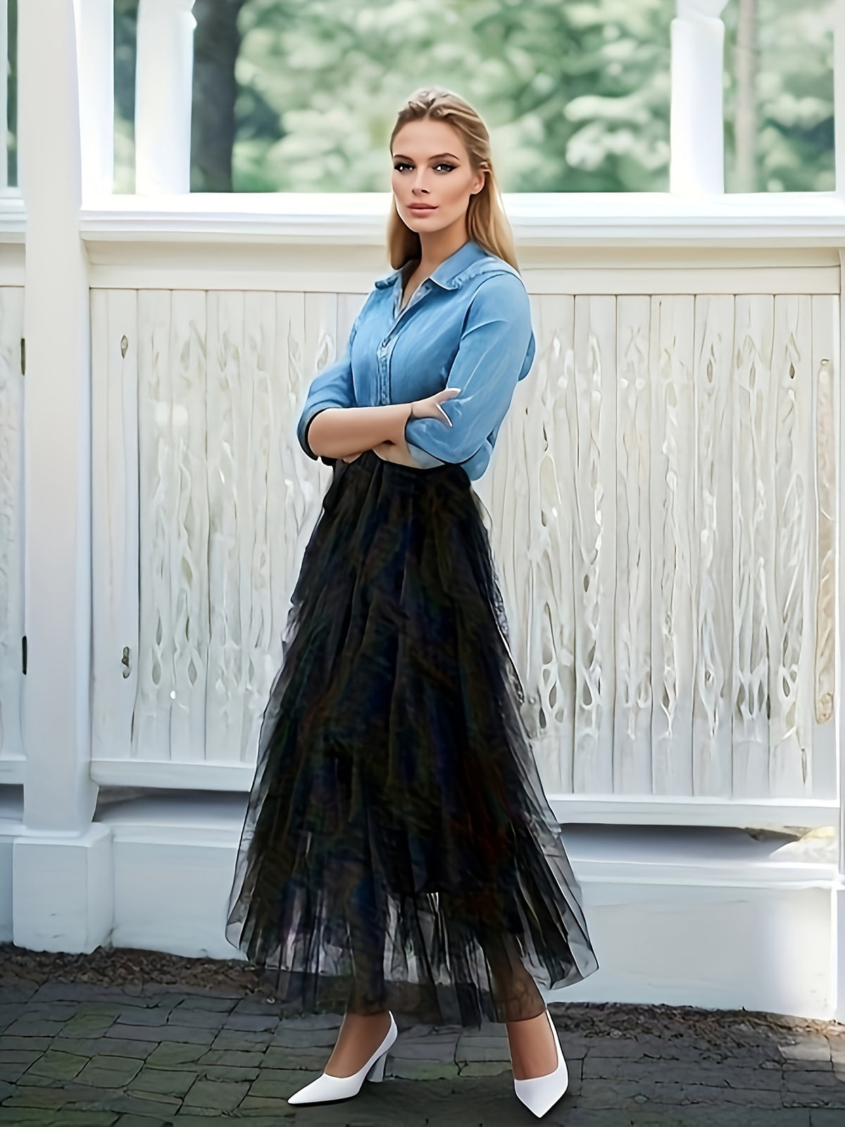 Jupe Tutu à Volants – Taille Élastique & Superposition de Tulle