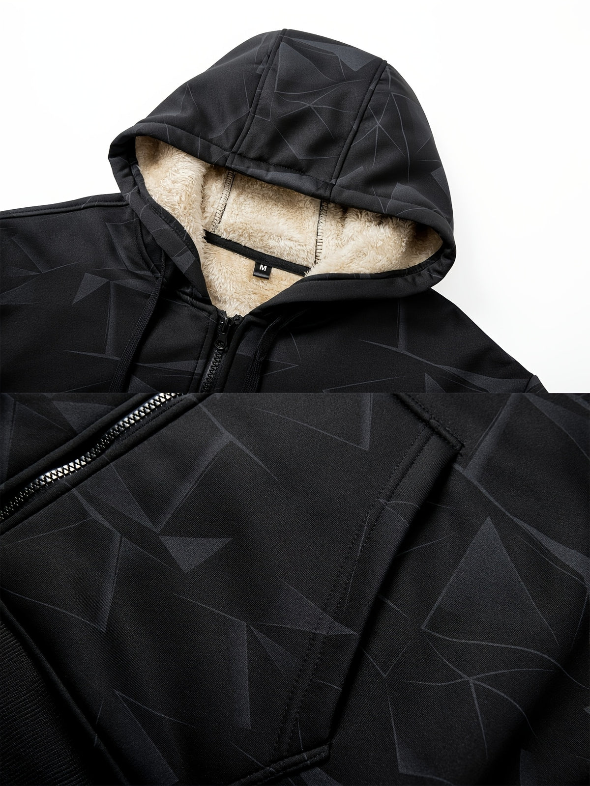 Manteau Épaissi en Polaire à Capuche pour Homme