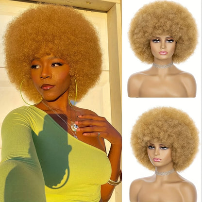 Perruque Afro Homme Volumineuse – Look Vintage Années 70 pour Déguisement, Disco ou Carnaval