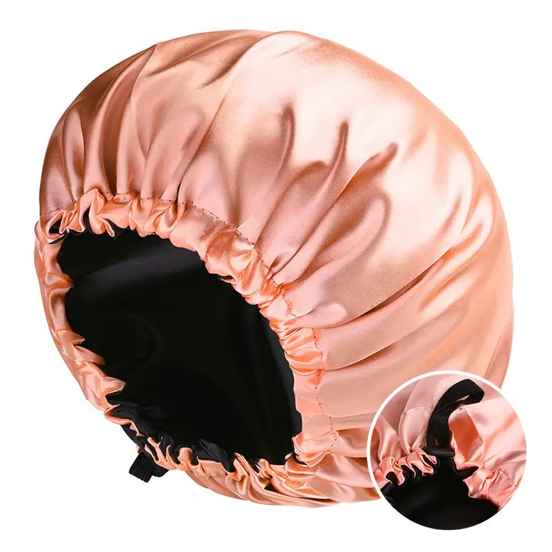 Bonnet de Nuit Réversible en Satin Réglable – Anti-Frisottis, Protection Cheveux Bouclés, Lisses ou Crépus – Confort et Style, Multicolore