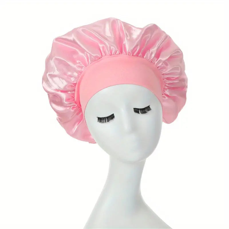 Bonnet Satin de Nuit Anti-Frisottis – Protection Cheveux Bouclés, Lisses ou Crépus – Large Bandeau Confortable – Plusieurs Coloris