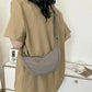 Lot de sacs à main femme Sac bandoulière demi-lune en toile, léger et tendance
