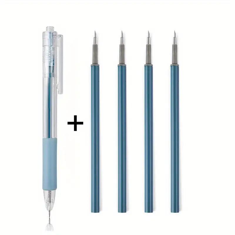 Stylo gel rose avec 4 recharges – Écriture fine 0.5 mm pour bureau, école ou bullet journal