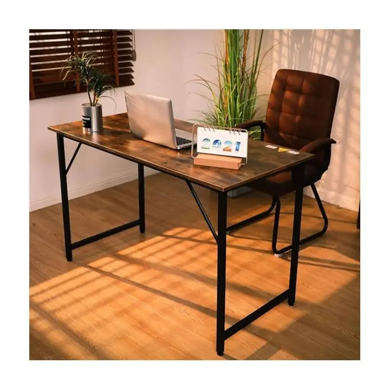 Bureau Industriel en Bois et Métal – Table de Travail Minimaliste pour Ordinateur et Télétravail