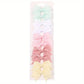 Lot de 10 Barrettes Nœud Colorées en Tissu