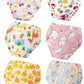 Lot de 6 Couches Lavables Bébé Réutilisables – Culottes d’Apprentissage Étanches avec Motifs Colorés