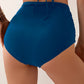 Bas de Bikini Femme Taille Haute Froncée – Effet Ventre Plat, Confort & Élégance