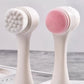 Brosse Nettoyante Visage 2 en 1 – Poils Doux & Picots Silicone pour Nettoyage en Profondeur et Massage
