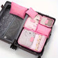 Set de pochettes de voyage 6 pièces Organisateurs valise imperméables pour vêtements et cosmétiques