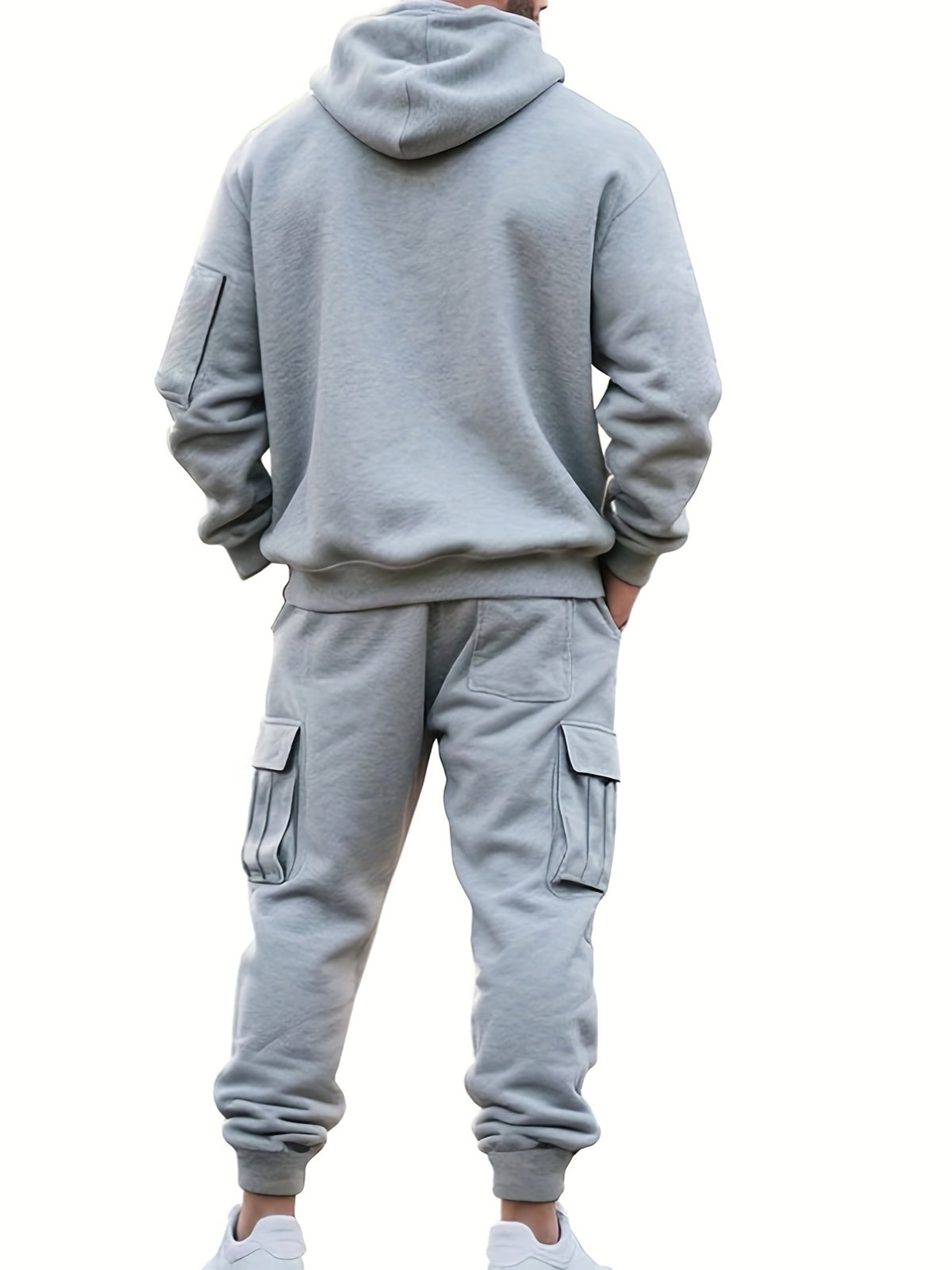 Ensemble décontracté et athlétique à capuche zippée pour homme
