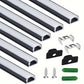 Profilés Aluminium pour Ruban LED – Kit de Montage Complet avec Diffuseur, Clips et Vis