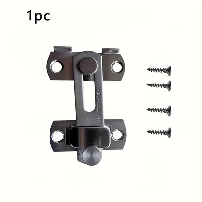 Verrou de Porte Sécurité Anti-Intrusion – Loquet en Acier Inoxydable avec Vis de Fixation (1 Pièce)