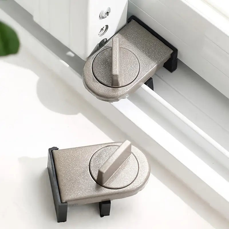 Verrou de Sécurité pour Fenêtre Coulissante – Serrure Antieffraction Facile à Installer, Sans Perçage