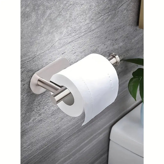 Porte-Papier Toilette Inox Autocollant – Support Mural Sans Perçage pour Salle de Bain Moderne