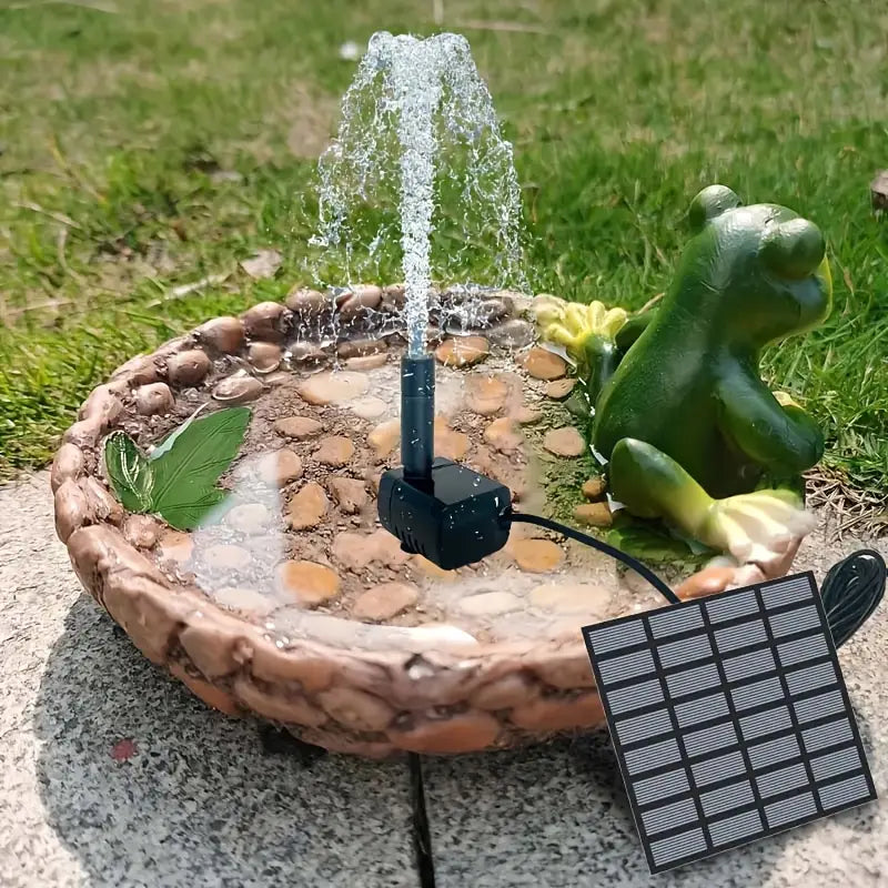 Fontaine Solaire de Jardin avec Panneau Amovible – Idéale pour Bassins, Étangs et Bains d’Oiseaux
