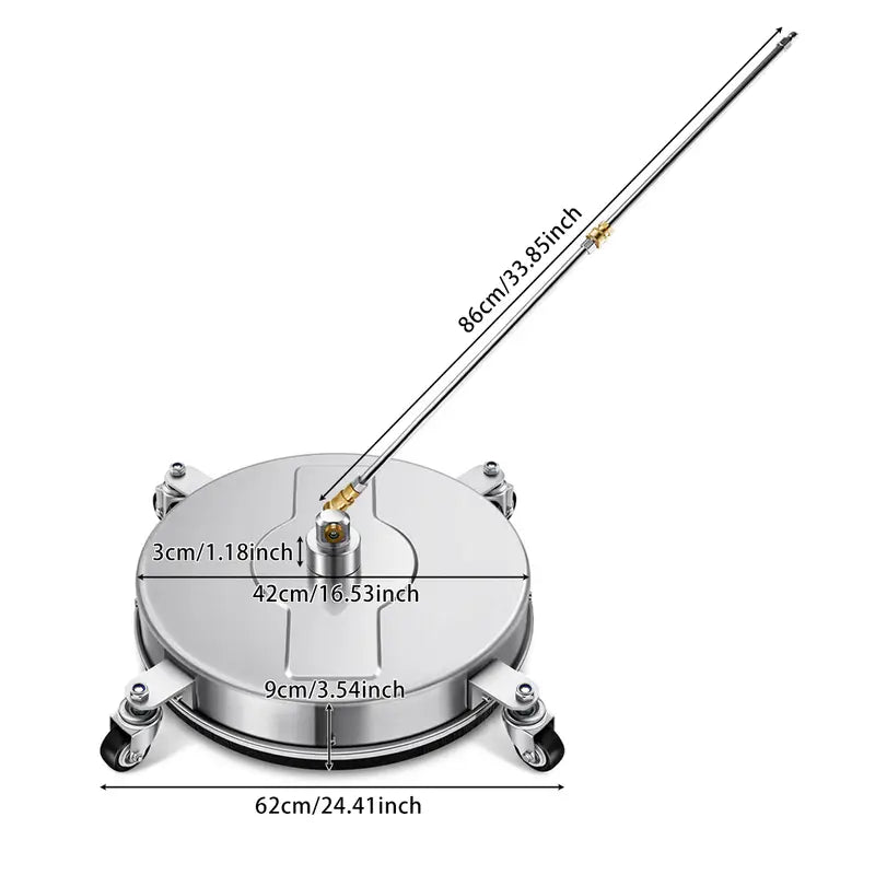 Nettoyeur de surface haute pression – Accessoire de lavage voiture et sols avec brosses rotatives