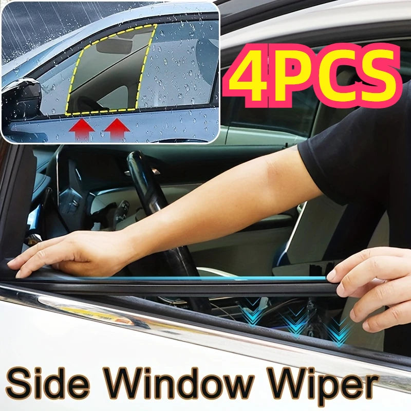 4 Grattoirs Vitres Latérales Voiture – Anti-Buée et Anti-Gouttes pour Conduite Parfaite par Temps de Pluie