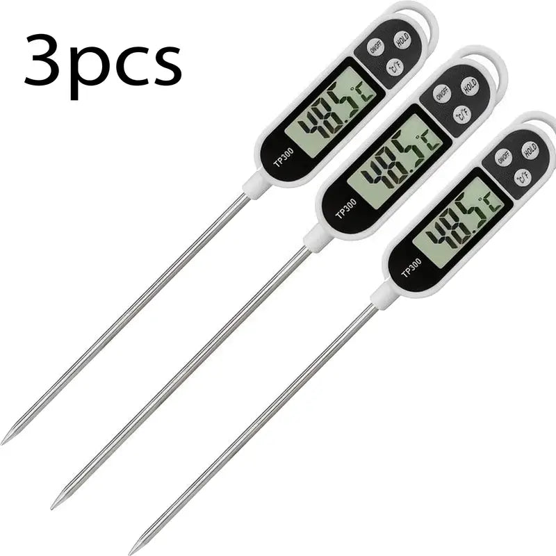 Thermomètres Digitaux de Cuisine – Sonde Longue en Acier Inoxydable, Lecture Instantanée, Idéal pour Viande, Barbecue, Four et Liquides – Thermomètres Haute Précision