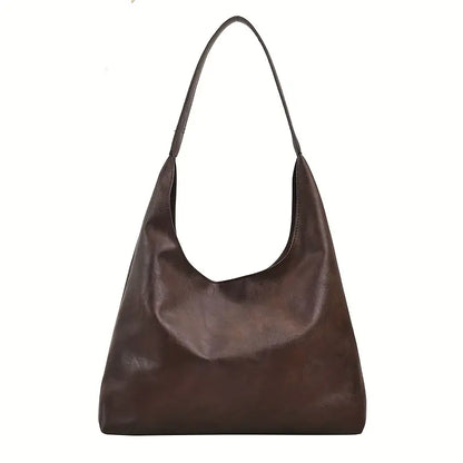 Sac Hobo noir minimaliste pour femme  Grand sac à main souple et élégant en simili cuir