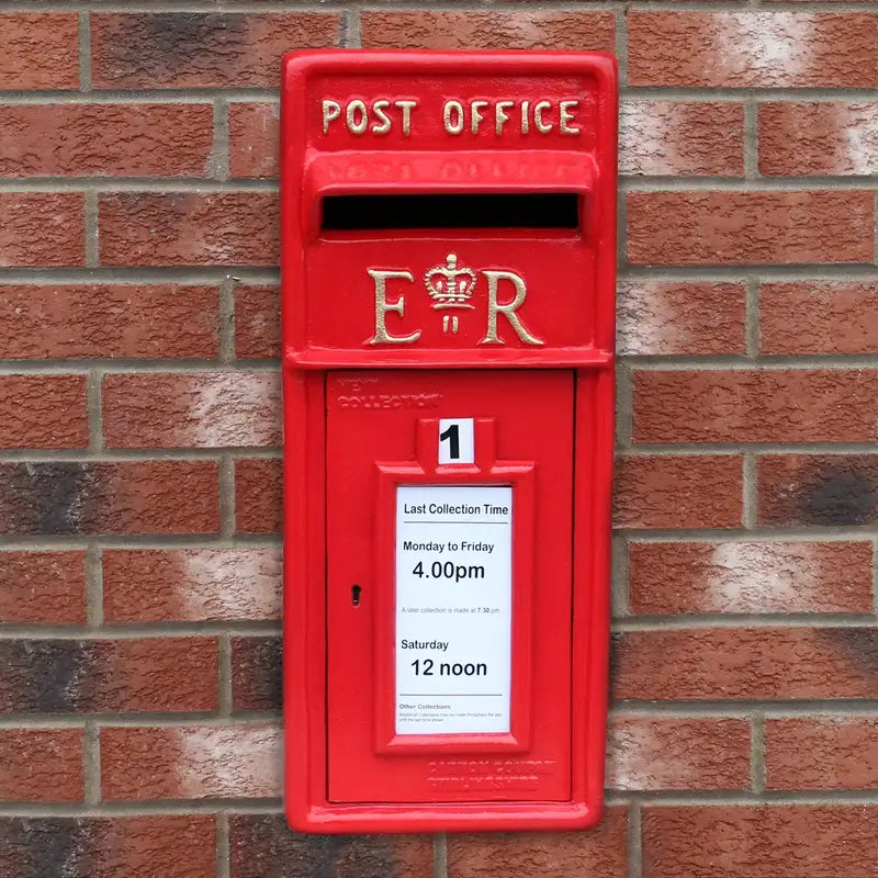 Boîte aux Lettres Sécurisée Style Britannique – Boîte Postale Rouge en Métal avec Fermeture à Clé