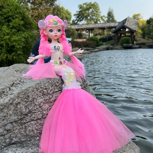 Poupée Sirène Princesse avec Robe Arc-en-Ciel – Jouet Magique pour Enfants et Jeu d’Imitation