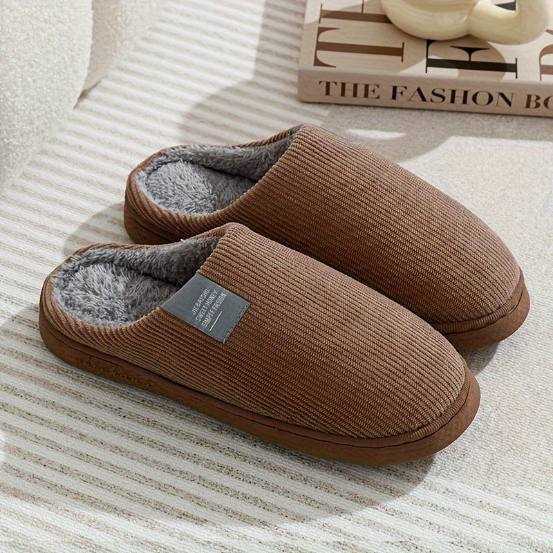 Chaussons à Rayures Verticales pour Hommes, coloris Marron
