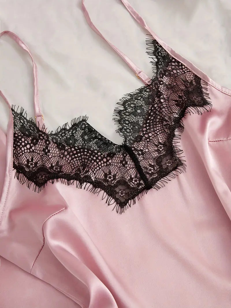 Nuisette Femme Satin et Dentelle – Sous-vêtements et Pyjamas Sexy & Élégants pour la Nuit