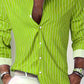 Chemise À Rayures Décontractée À Manches Longues, coloris Jaune