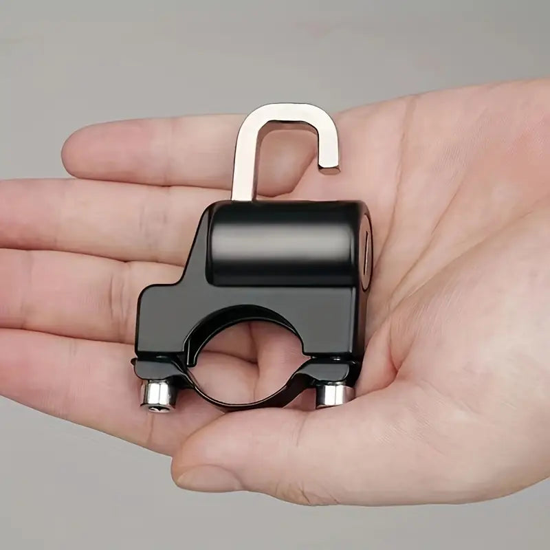 Antivol Moto avec Support Casque – Serrure Universelle Guidon avec Clés pour Scooter et Sports Motorisés