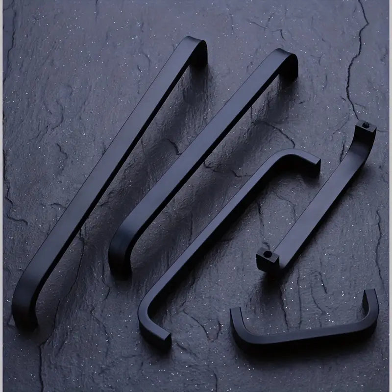 Poignées de Meuble Noires en Aluminium – Différentes Tailles pour Tiroirs, Portes et Armoires – Accessoires de Manutention Élégants et Durables