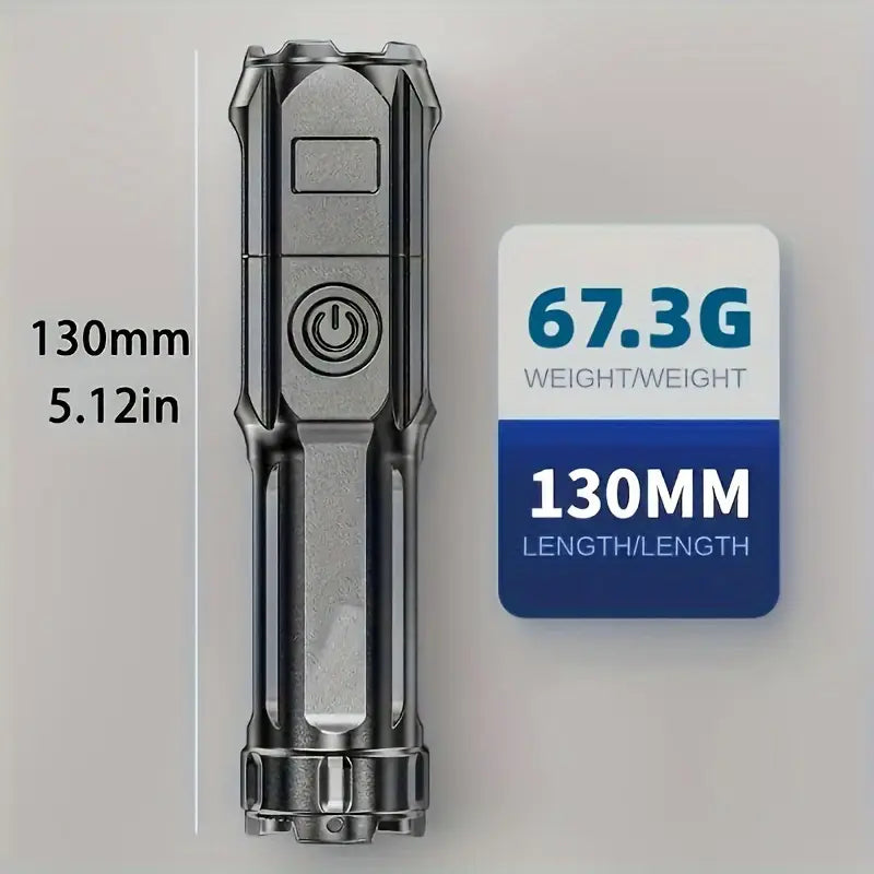 Lampe Torche LED Ultra Puissante Rechargeable USB – Éclairage Longue Portée Étanche pour Camping et Randonnée