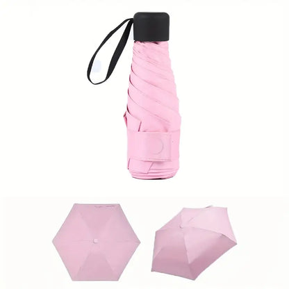 Mini parapluie de voyage vert  Protection imperméable et design élégant