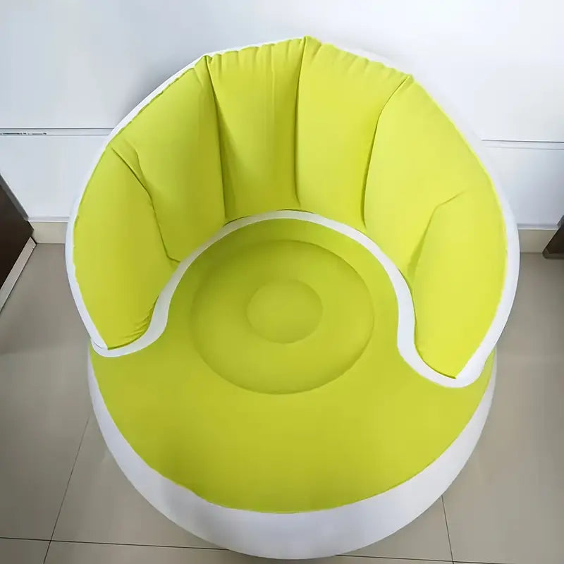 Fauteuil Gonflable Rond Confort Luxe – Design Moderne Noir et Beige pour Salon ou Chambre