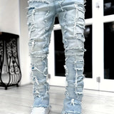 Jean hip-hop style années 2000, coloris Bleu clair