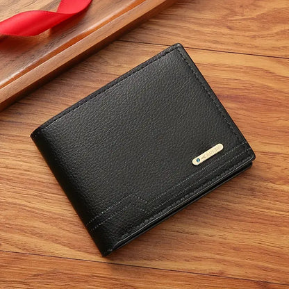 Portefeuille homme en cuir marron – Porte-cartes élégant avec fenêtre d’identification