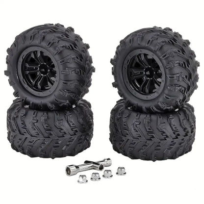 Pneus Tout-Terrain pour Voiture RC – Roues de Rechange Antidérapantes Haute Adhérence pour Modèles Radiocommandés