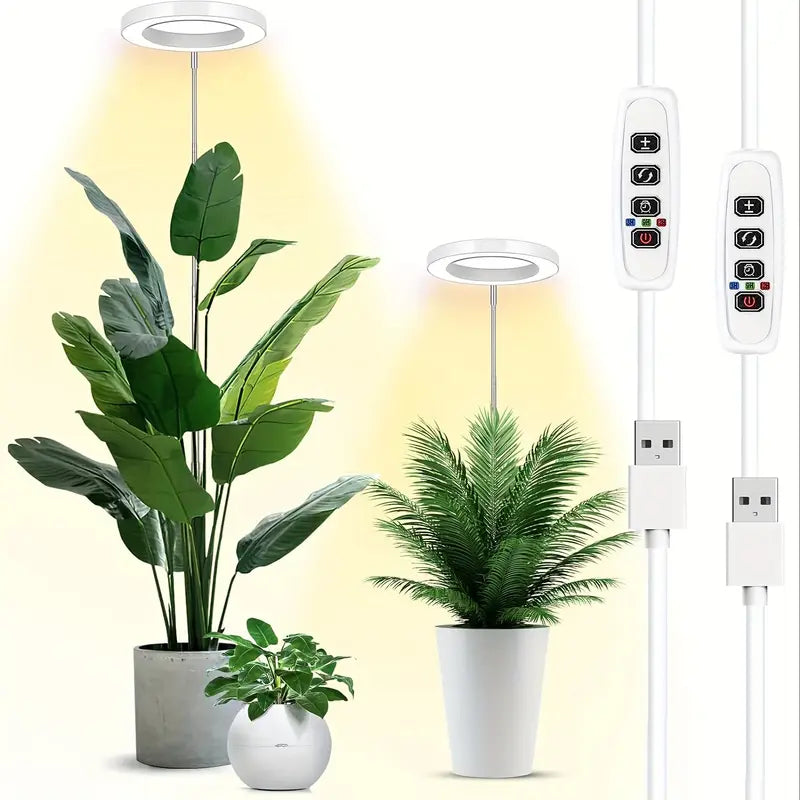 Lampe de Croissance LED Anneau USB – Éclairage Horticole Intelligent pour Plantes d’Intérieur, Serres et Jardinage Domestique