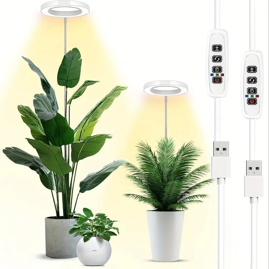 Lampe de Croissance LED Anneau USB – Éclairage Horticole Intelligent pour Plantes d’Intérieur, Serres et Jardinage Domestique