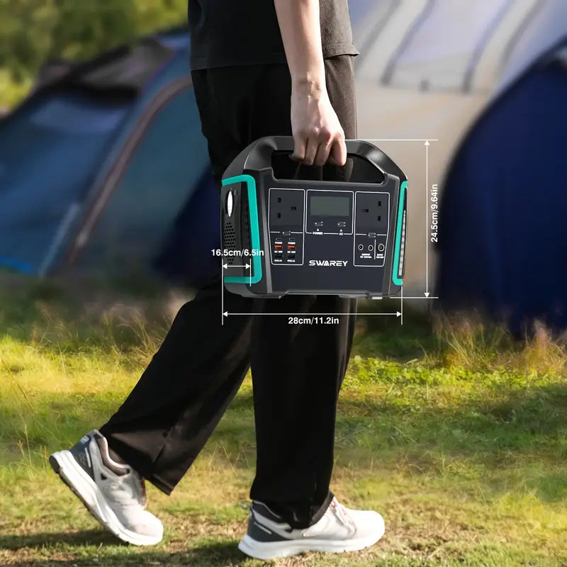 Station d’alimentation portable Swarey – Générateur rechargeable haute capacité avec prises USB, AC et affichage LED