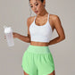 Short de sport femme taille haute – Short fitness respirant et confortable pour entraînement