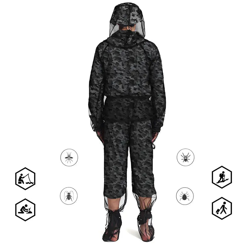 Ensemble complet anti-moustiques et insectes – Vêtements répulsifs antiparasitaires pour activités extérieures