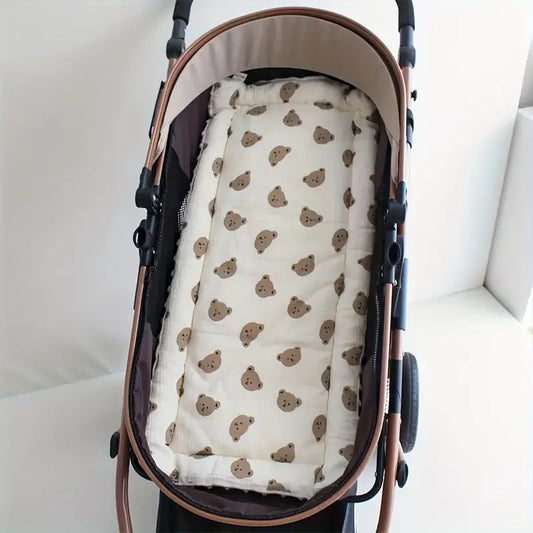 Matelas poussette bébé rembourré – Coussin doux lavable avec plusieurs motifs