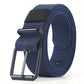 Ceinture homme noire en toile résistante avec boucle métallique – Style décontracté et durable