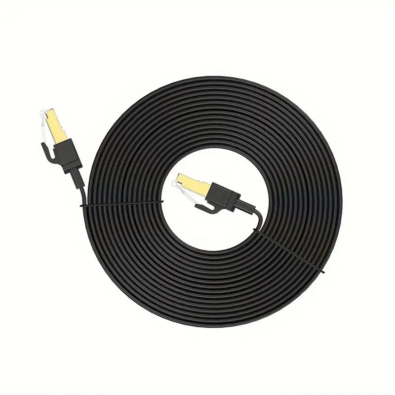 Câble Ethernet RJ45 Cat 7 Haute Vitesse – Réseau Internet Gigabit Blindé, Plat et Longue Portée | Composants Informatiques