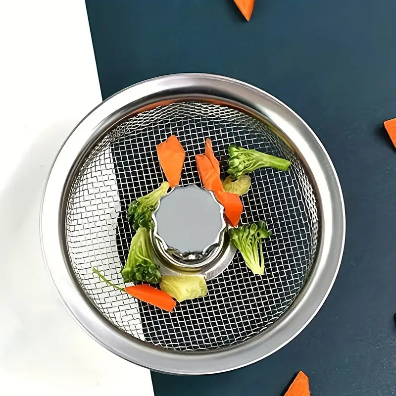 Filtre Passoire de Lavabo en Acier Inoxydable – Panier Anti-Débris pour Évier de Cuisine